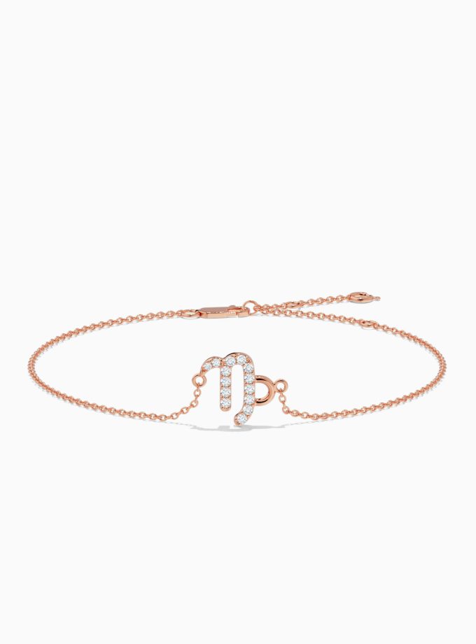 Stylish Capricorn Zodiac Bracelet with Diamonds | Diamond Bracelet | Gold Bracelet | Zodiac Sign Bracelet | Varudai Jewelry House