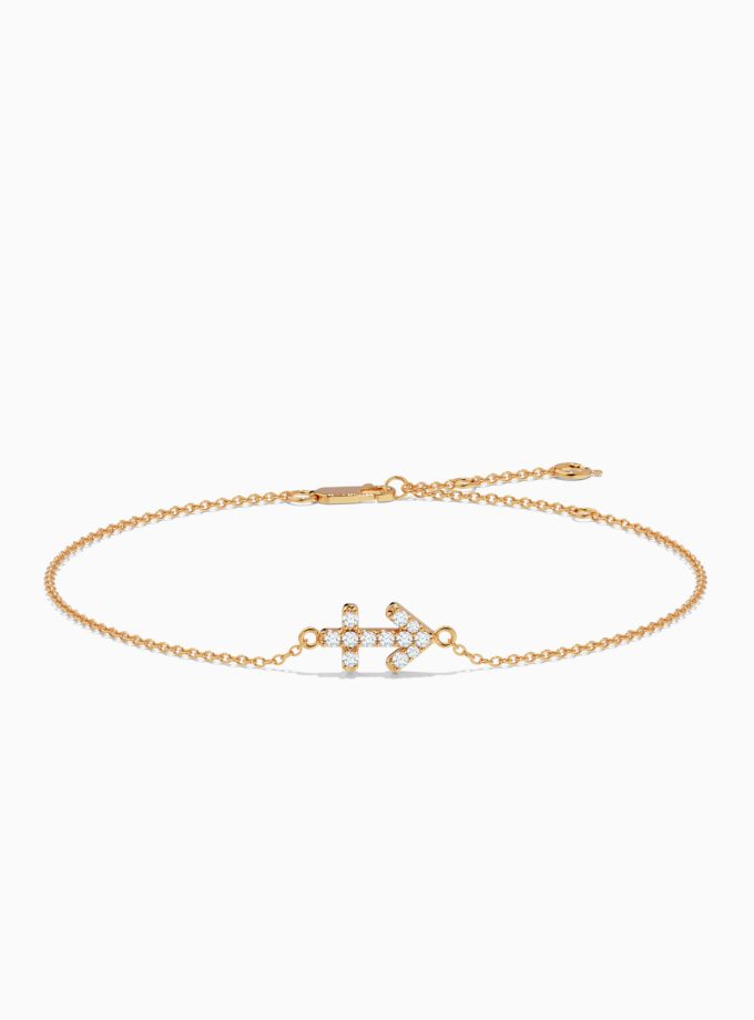 Sagittarius Zodiac Sign Bracelet in 18k Gold | Diamond Bracelet | Gold Bracelet | Zodiac Sign Bracelet | Varudai Jewelry House