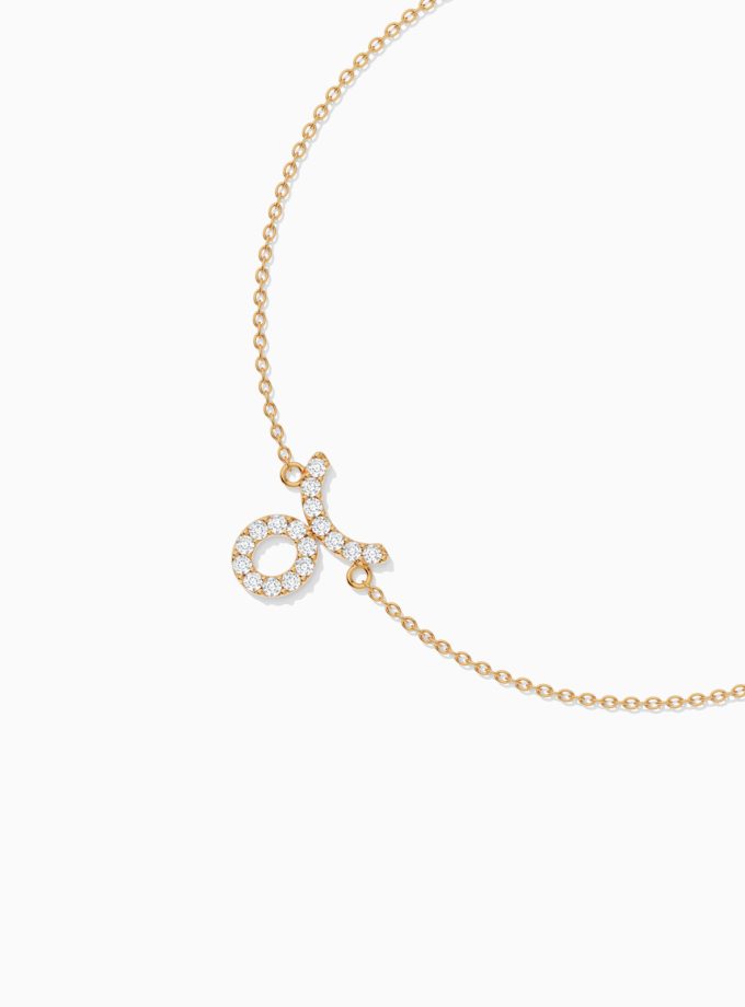 Taurus Zodiac Bracelet in Gold and Diamond | Diamond Bracelet | Gold Bracelet | Zodiac Sign Bracelet | Varudai Jewelry House