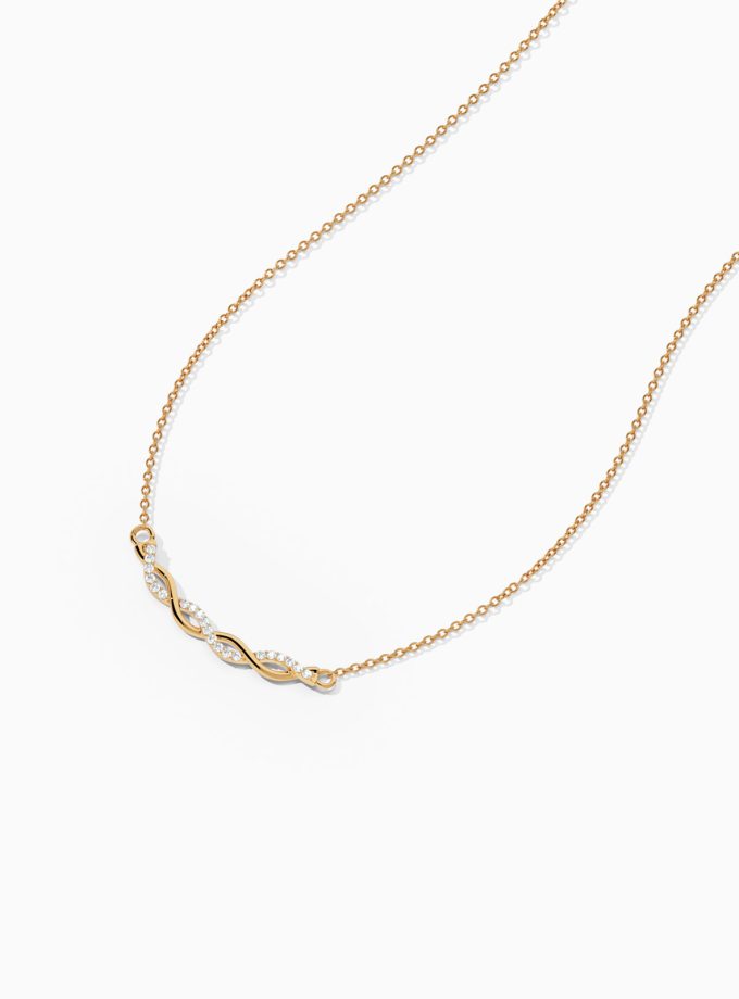 Twisted Strands Diamond Necklace | Varudai Jewellery | Varudai | Gold Diamond Necklace | Twisted Pendants | Twisted diamond Necklace