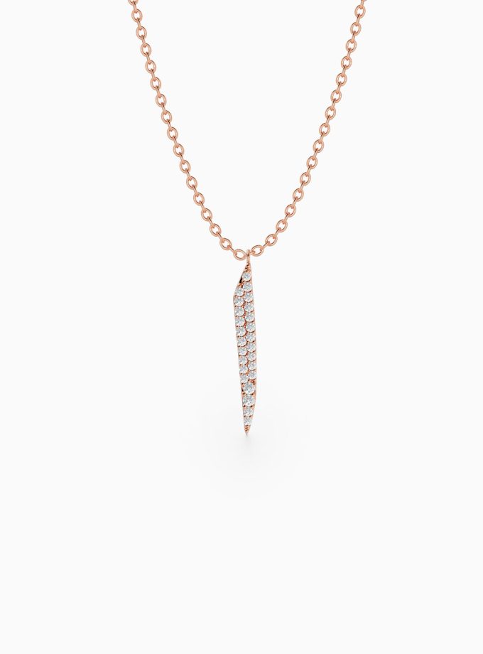 Minimal Arabic Letter Necklace - "ا" (Alif) | Arabic Alphabet Necklace | Diamond Necklace | Arabic gold Necklace | Personalized diamond Necklace | Varudai