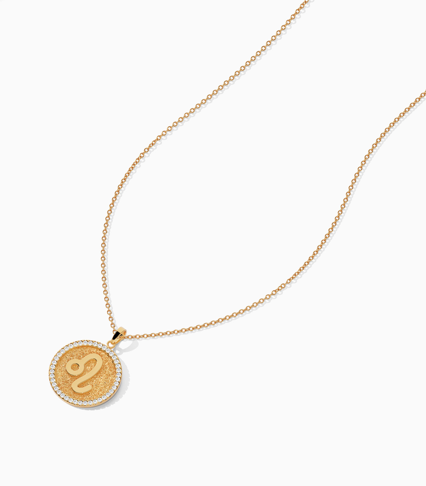 Elegant Leo Zodiac Pendant in 18k Gold | Zodiac Diamond Pendant | Zodiac Sign Gold Pendant | Zodiac Sign Necklace | Zodiac Sign Diamond Necklace | Varudai Jewelry House | Varudai