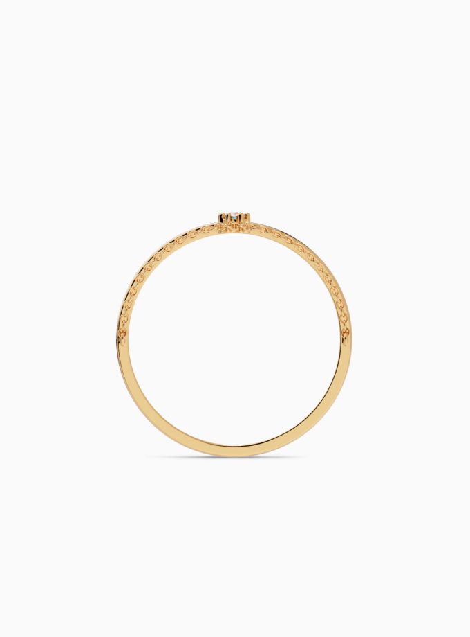 Minimalist Chain Accent Ring in 18k Gold | Chain rings | Varudai Jewellery | Varudai | Diamond Rings