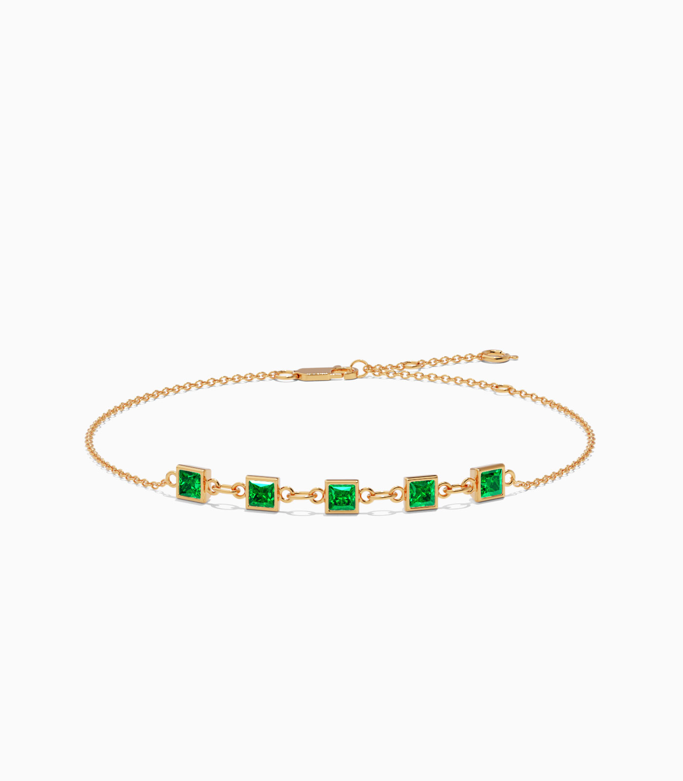 Square-Cut Gemstone Cascade Empress Bracelet