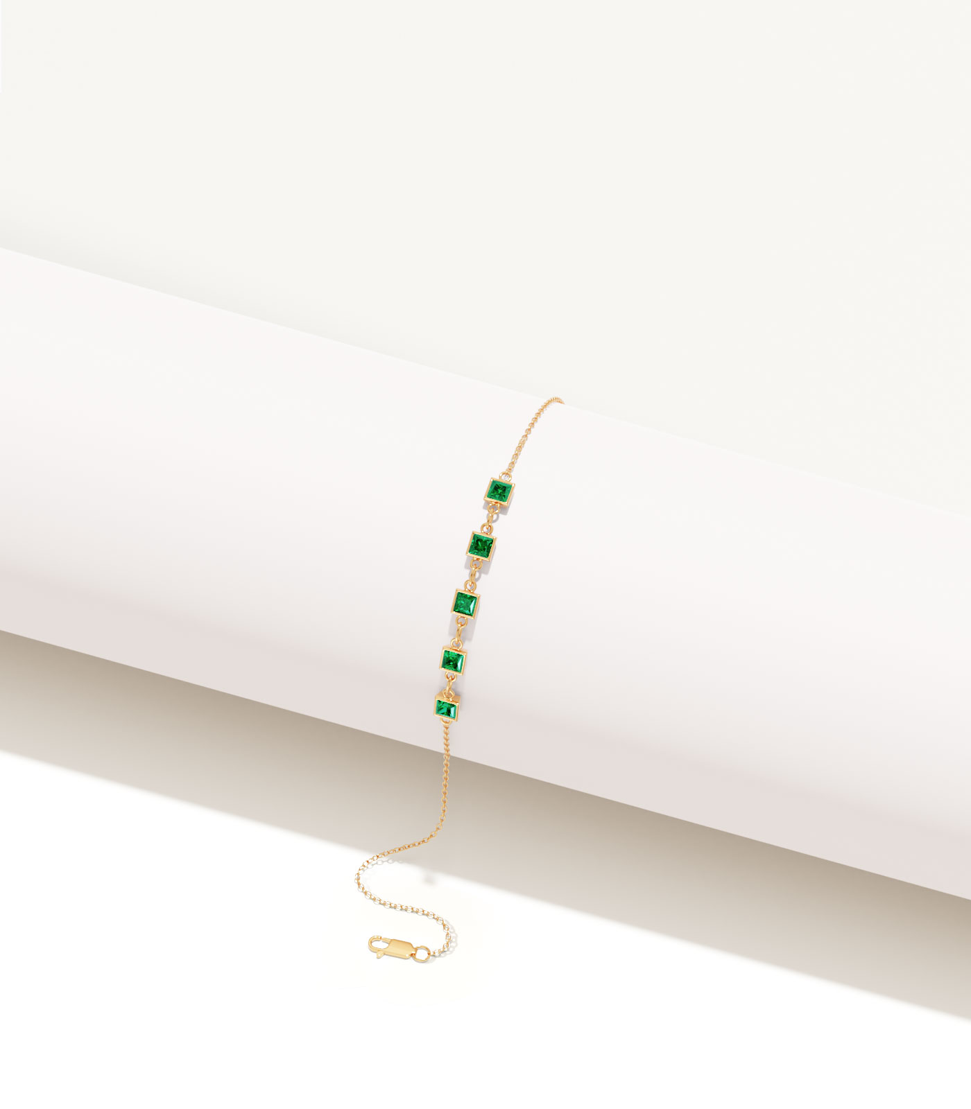 Square-Cut Gemstone Cascade Empress Bracelet - Image 4