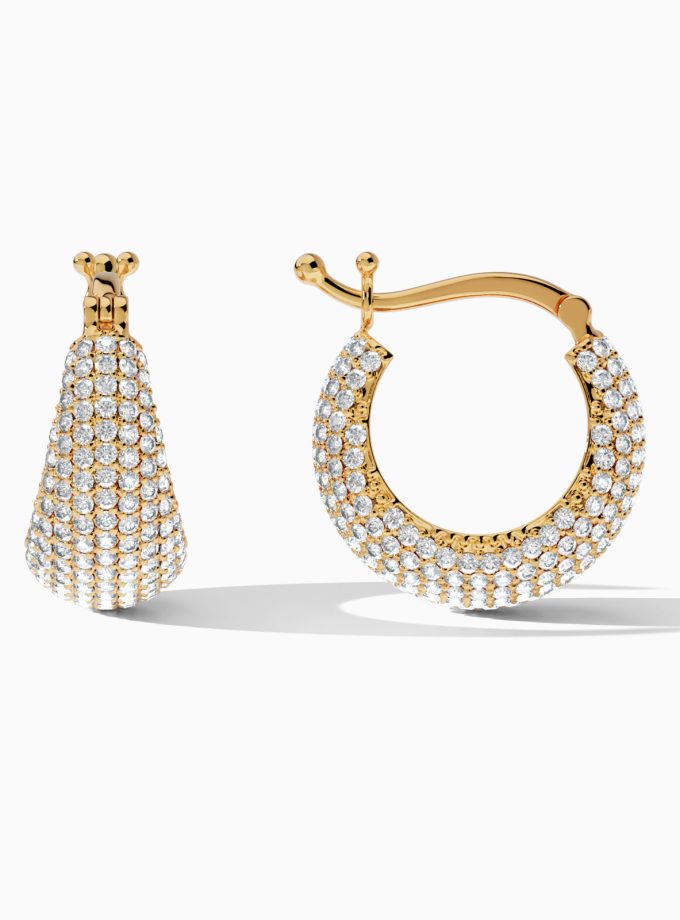 Celestial Radiance Diamond Pavé Hoop Earrings