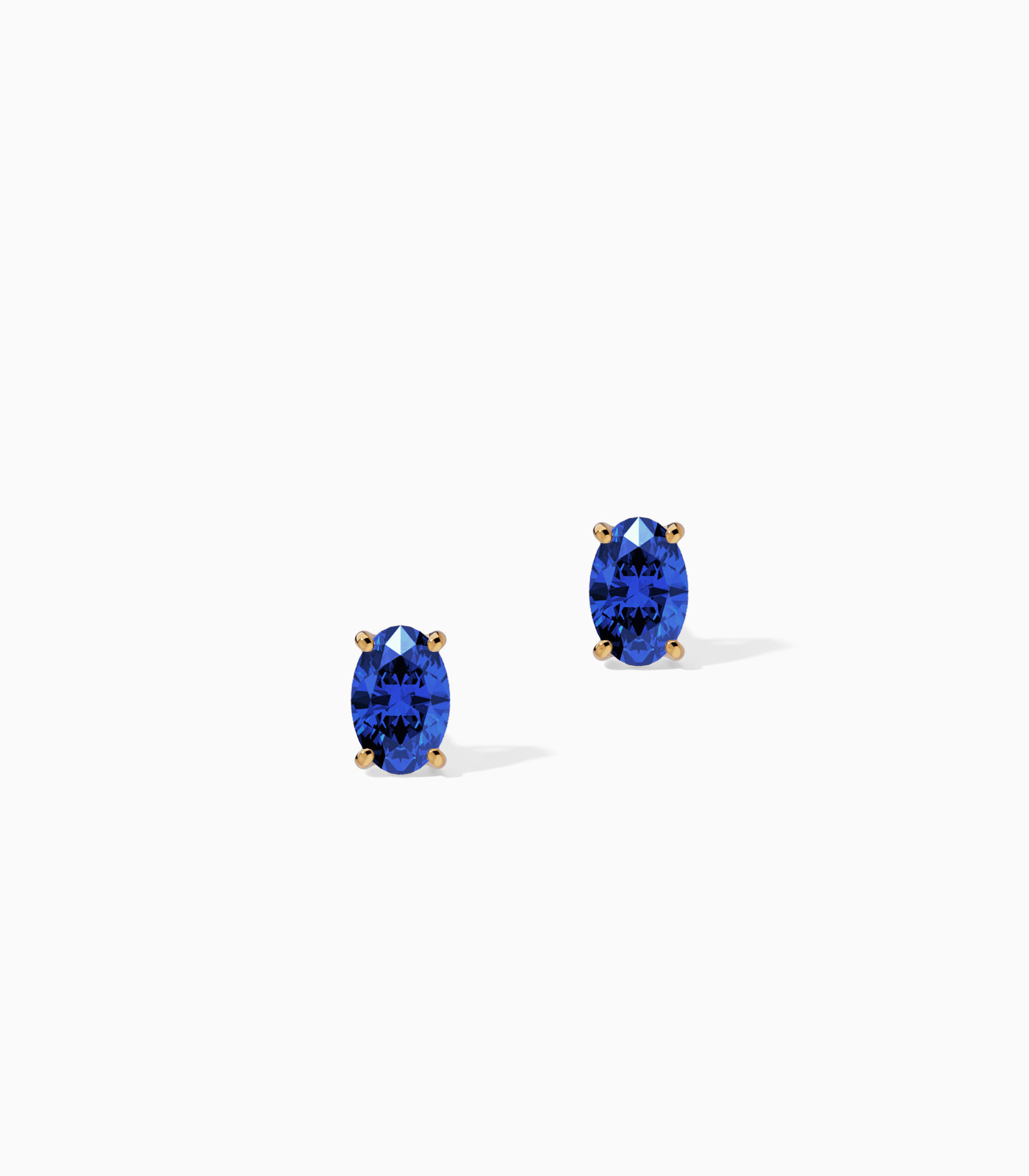 Elizabeth Oval Gemstone Studs in 18k Gold - Image 3
