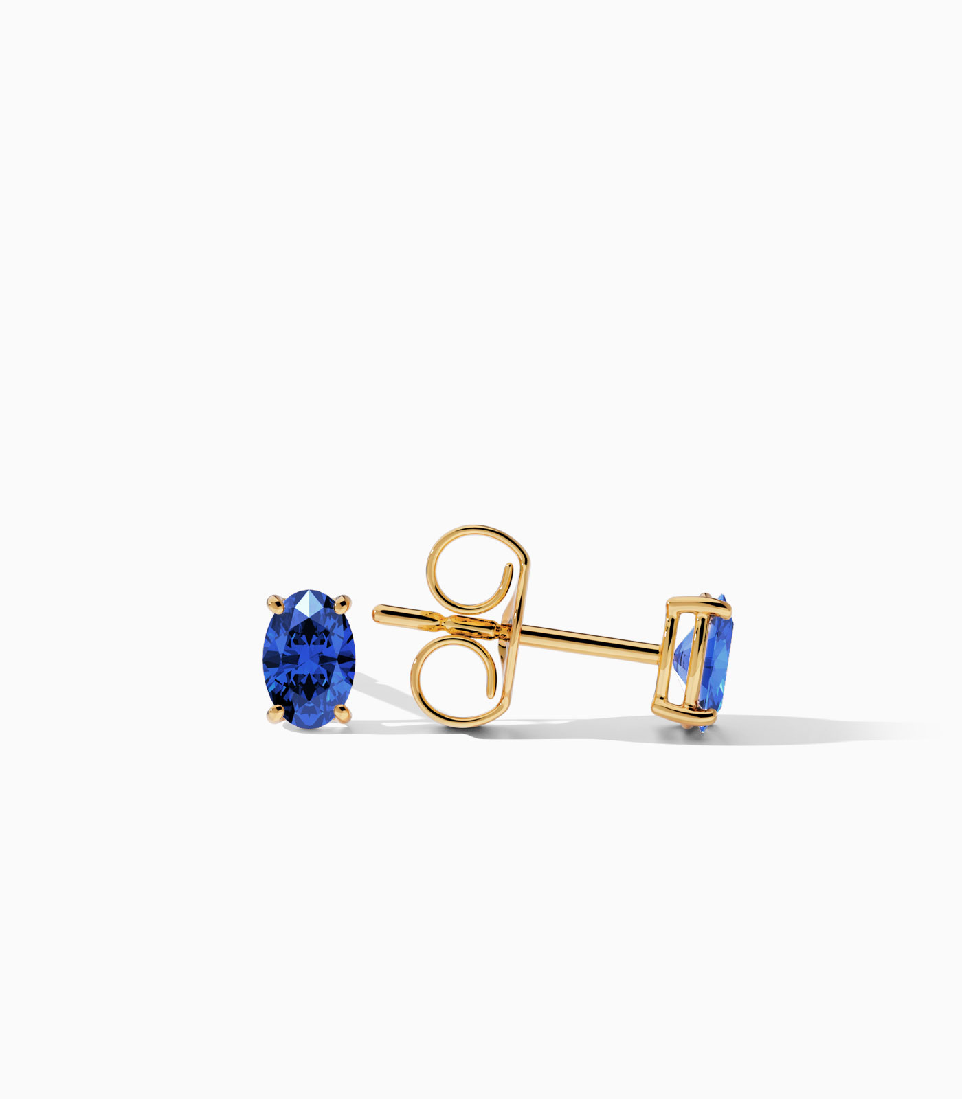 Elizabeth Oval Gemstone Studs in 18k Gold