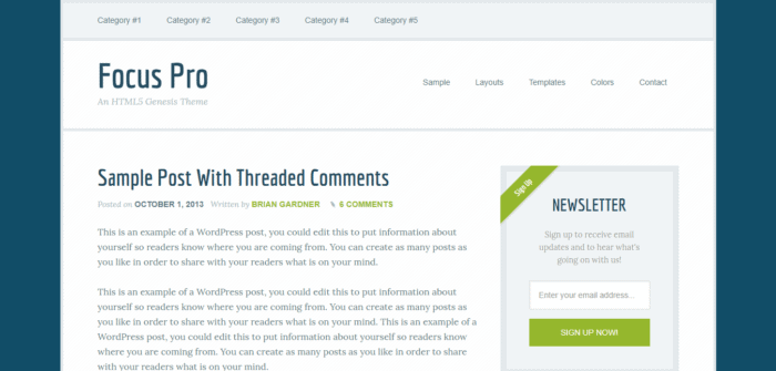 Focus Pro An HTML5 Genesis Child Theme