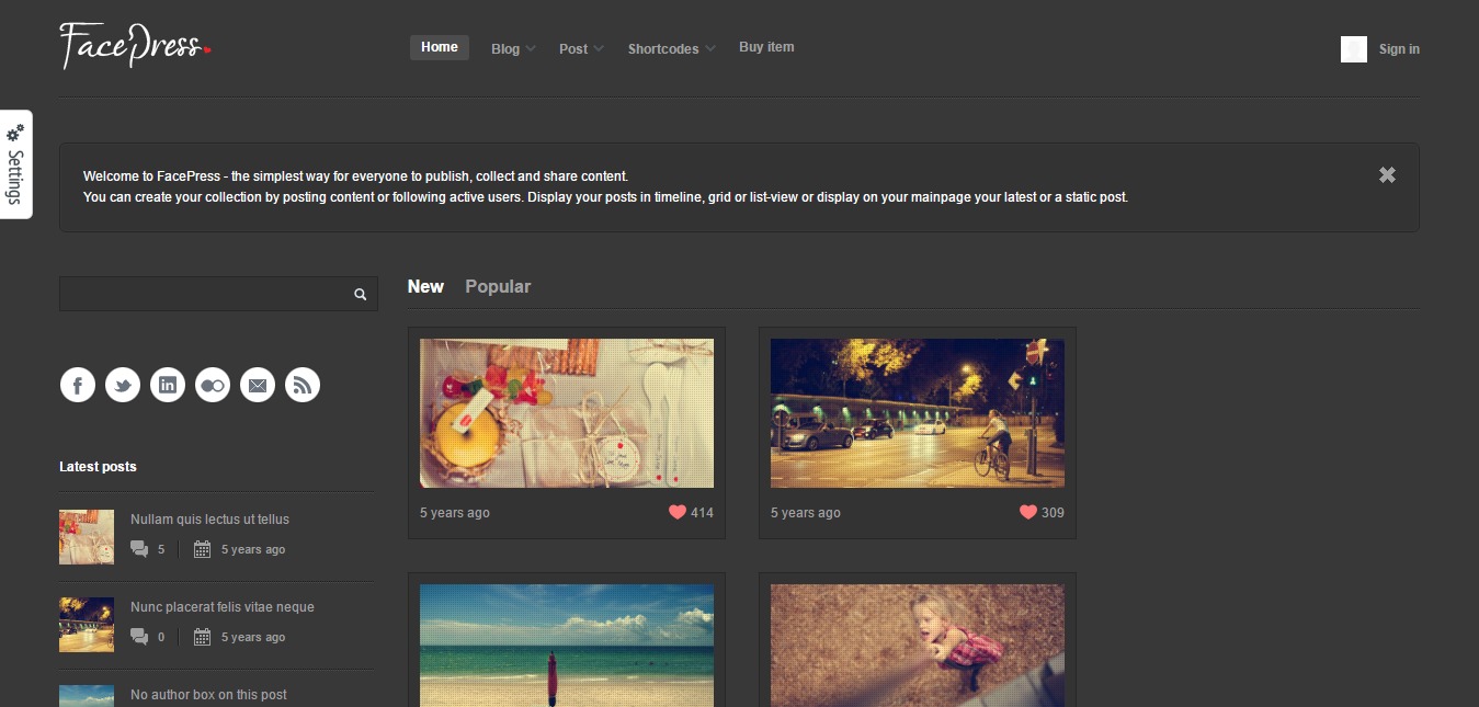 FacePress Community Content Sharing