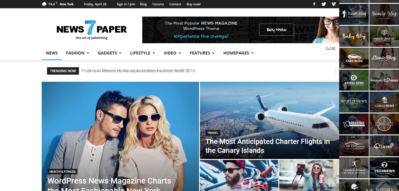 Newspaper Demo Magazine WordPress Theme