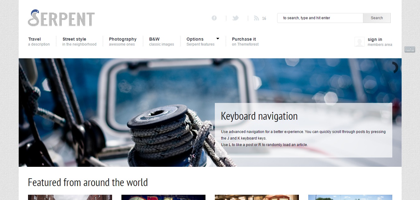 Serpent Social Network Theme