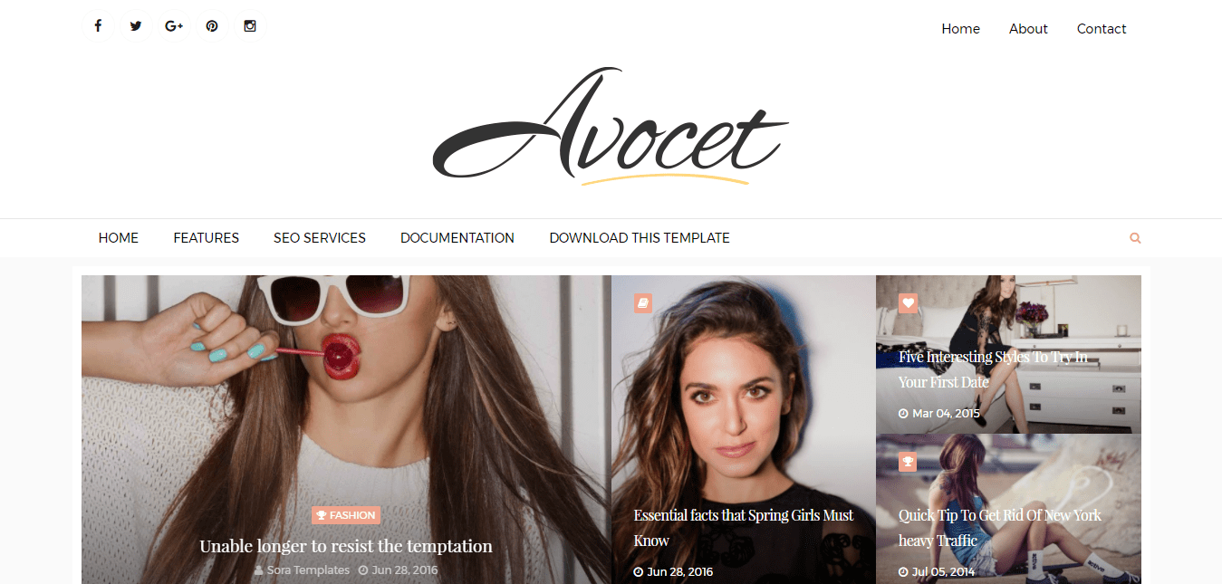 Avocet blogger template