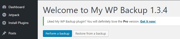 MyBackup take backup or restore