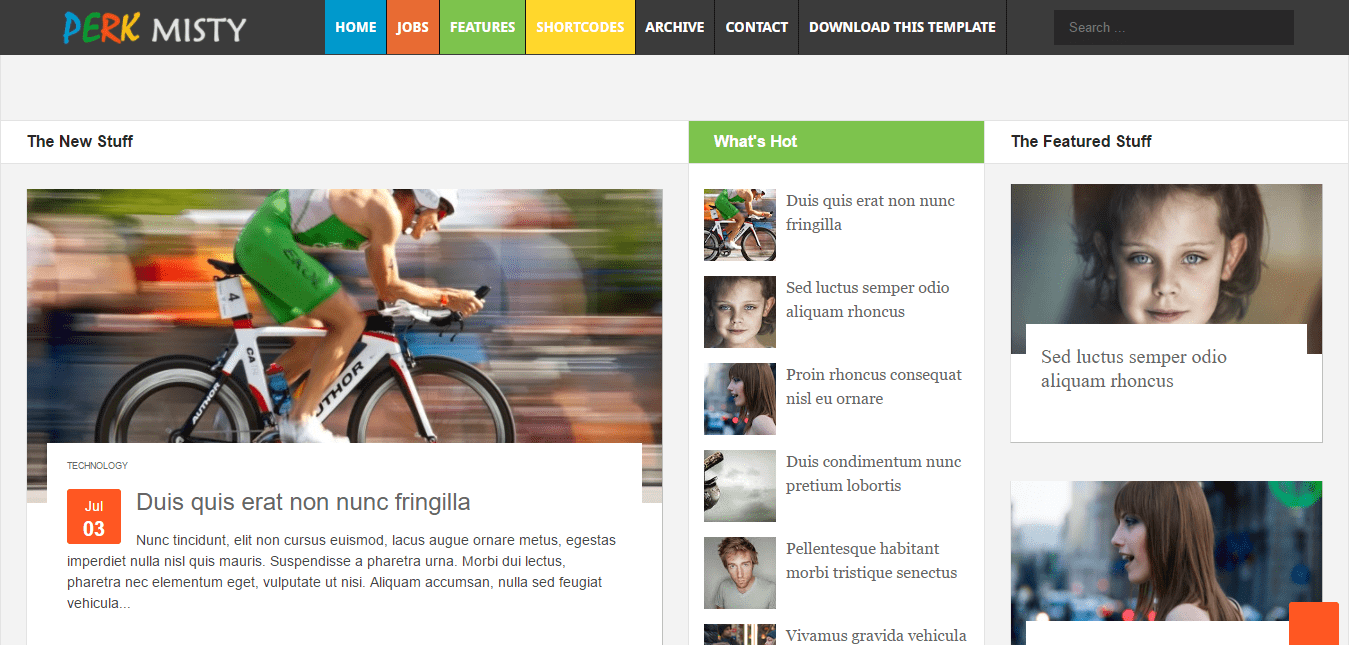 Perk Mistry blogger template