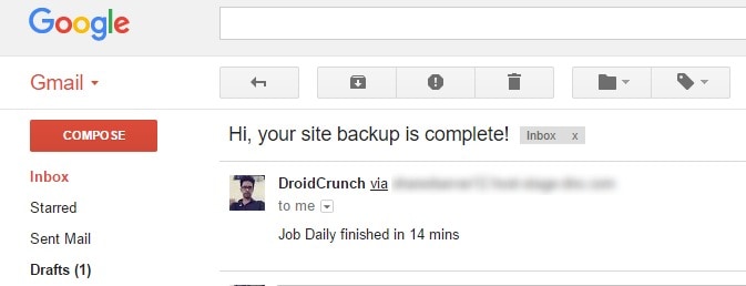 backup complete