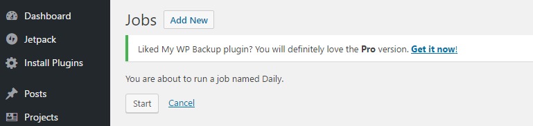 start the job