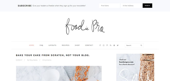 Foodie Theme for Genesis