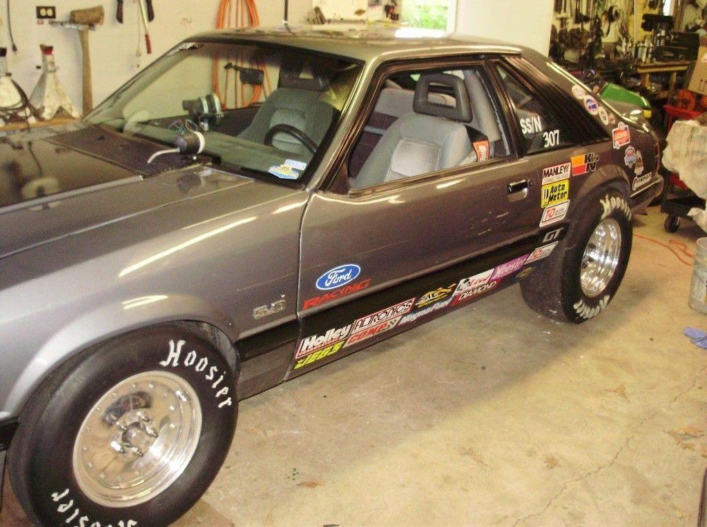 1985 Ford Mustang hatchback drag race car