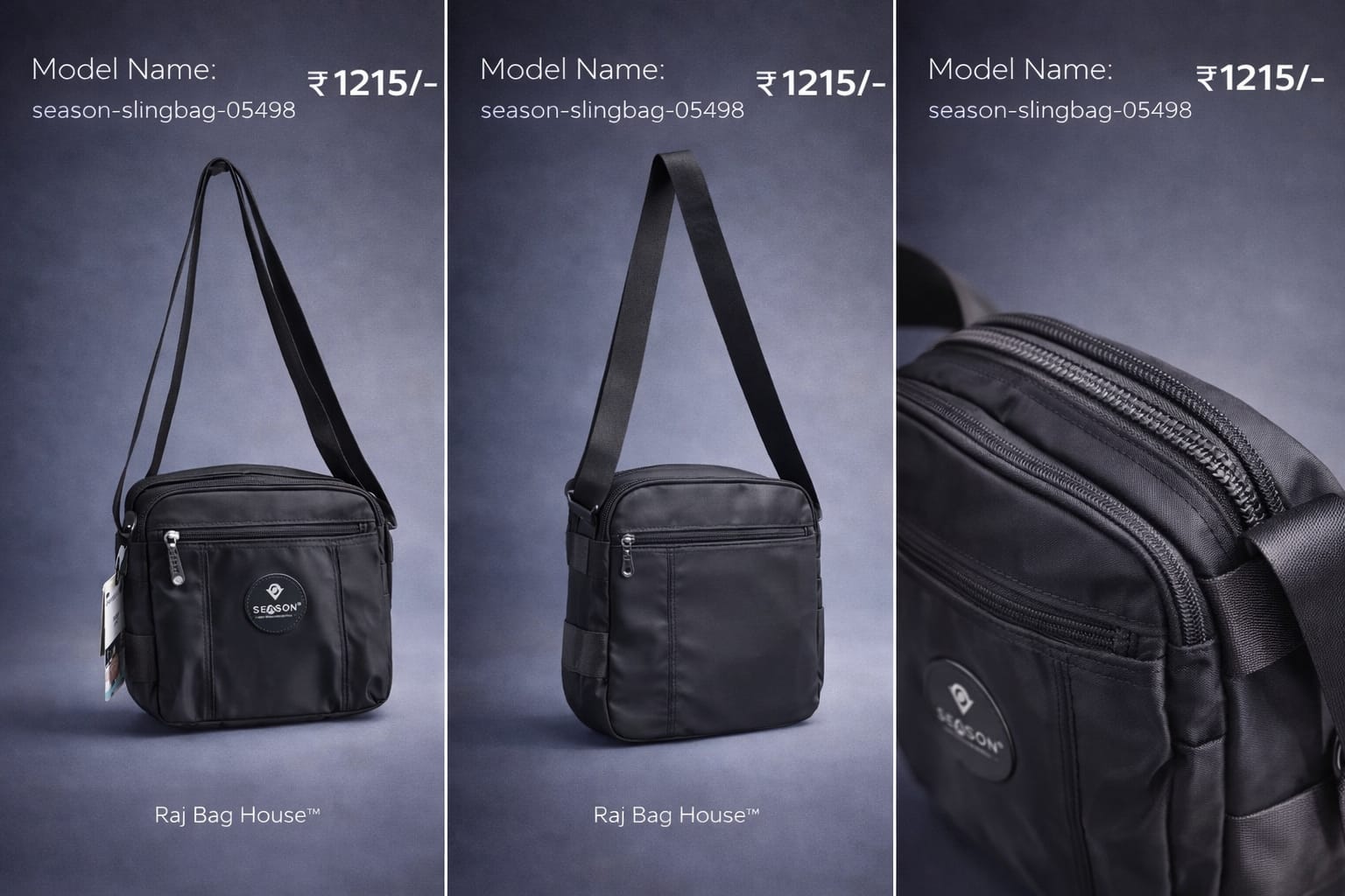 Season Slingbag 05498 Small Sling Bag – Black 2