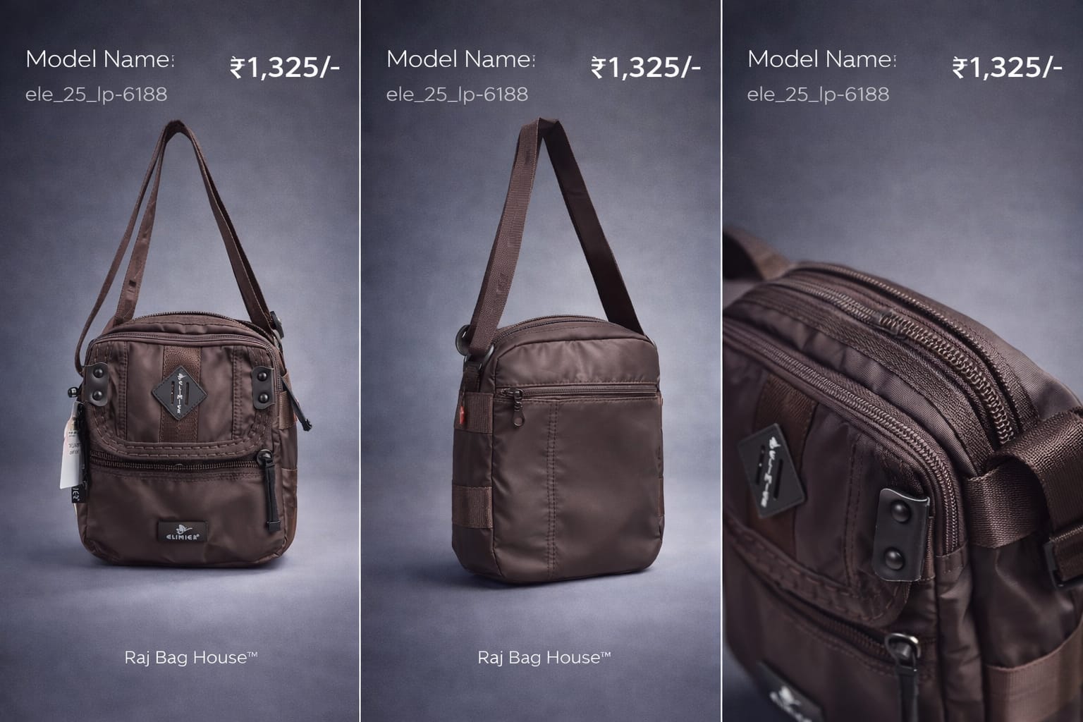 Elemier Ele 6188 Browwn Small Sling Bag 2