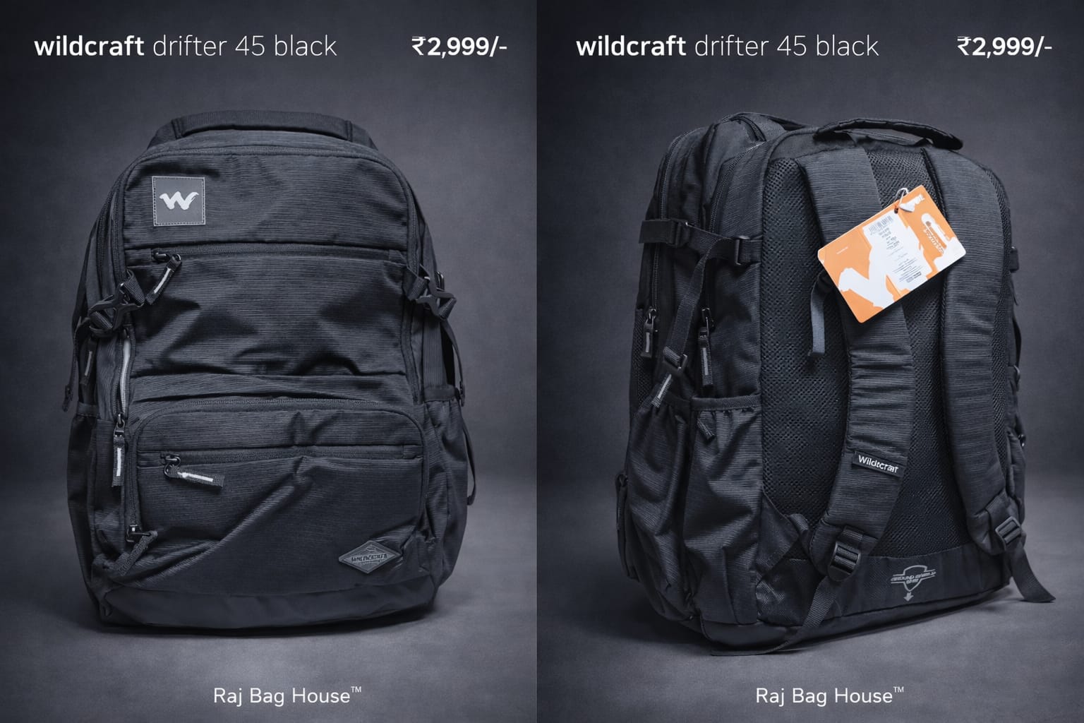 Wildcraft Wildraft Drifter 45 Large Backpack – Black 2