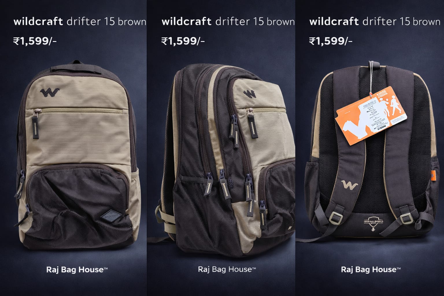 Wildcraft Wildcraft Drifter 15 Large Backpack – Beige / Brown 2