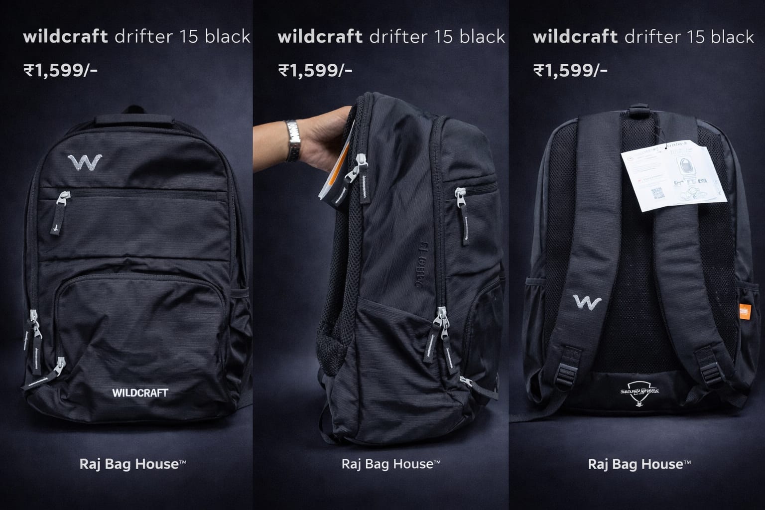 Wildcraft Wildcraft Drifter 15 Large Backpack – Black 2