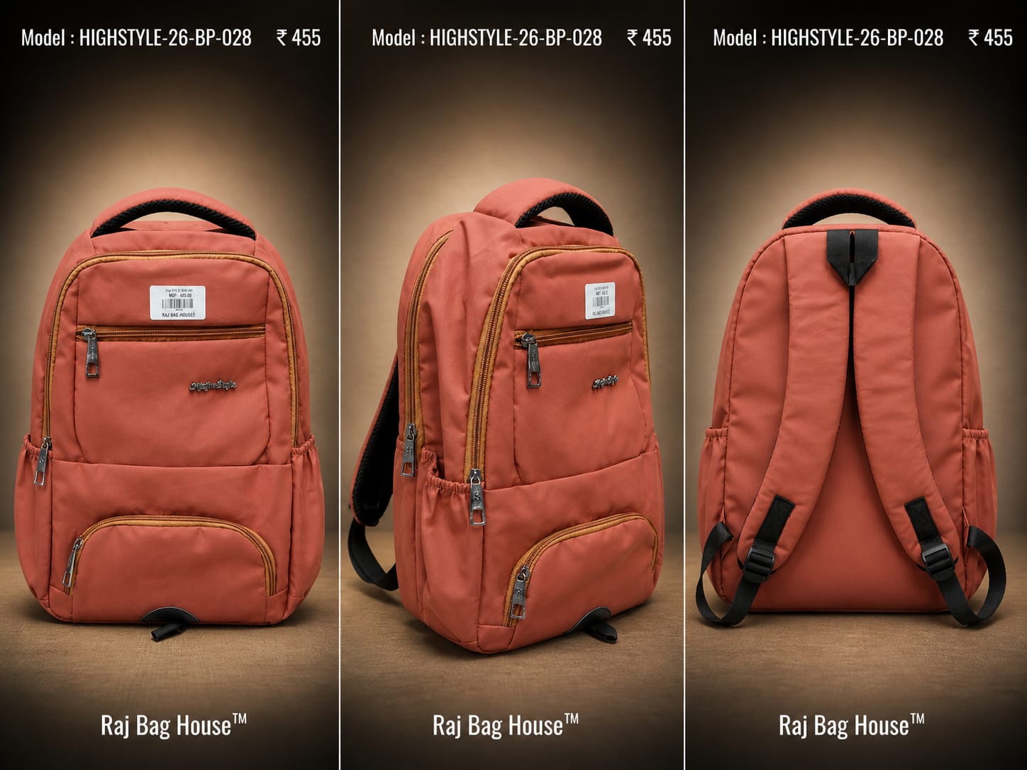 HighStyle 028 Rust Small Backpack – Rust 2