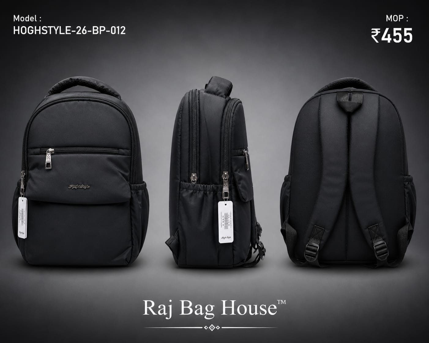 HighStyle Backpack 26-BP-012 - Black