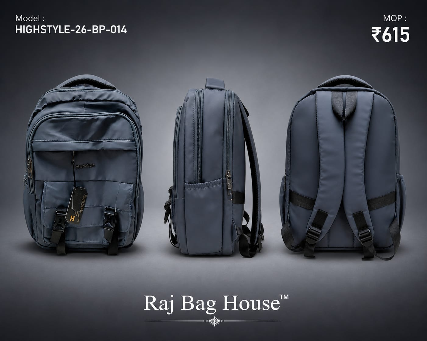 HighStyle Backpack 26-BP-014 - Grey