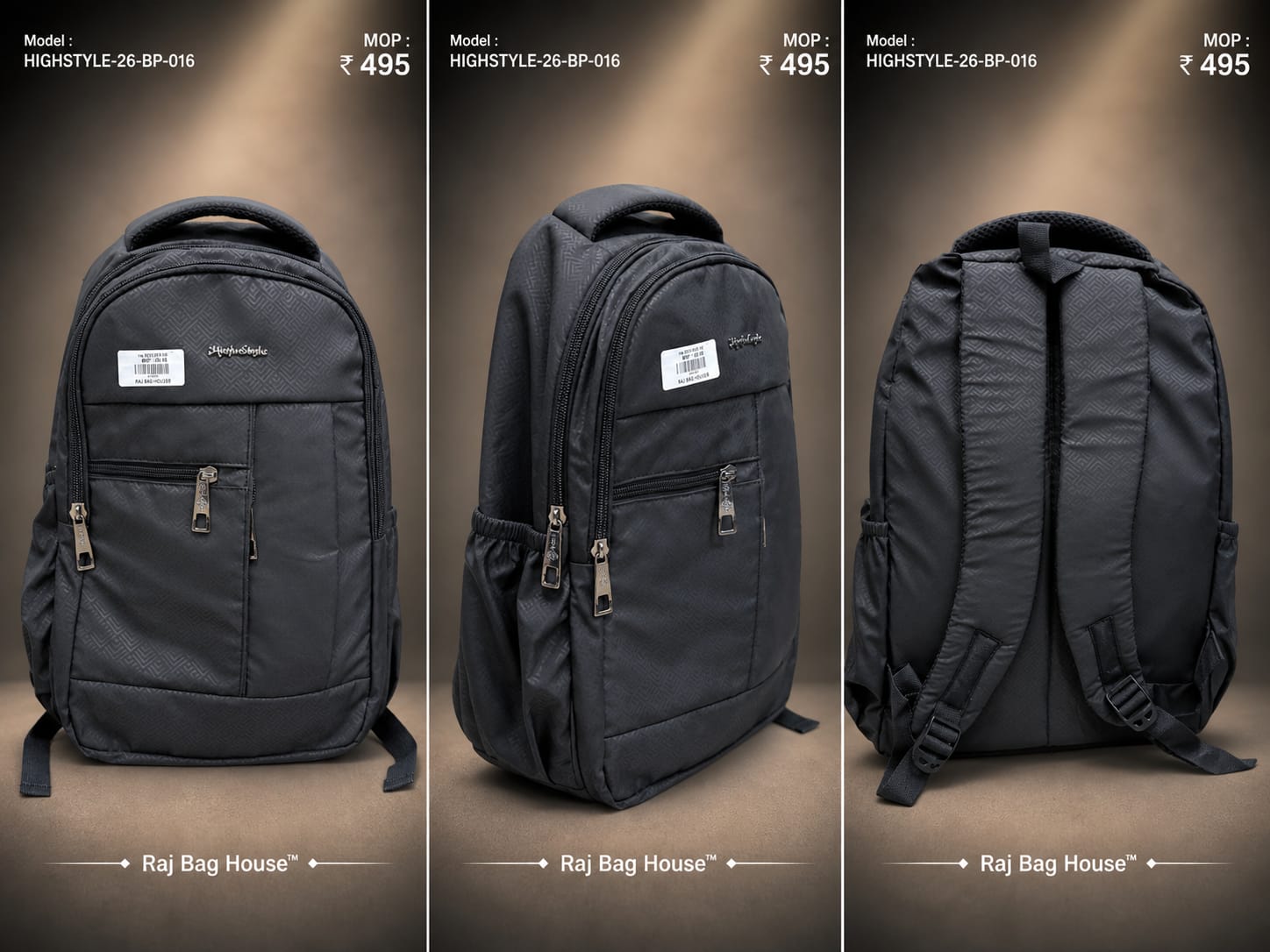 HighStyle Backpack 26-BP-016 - Black