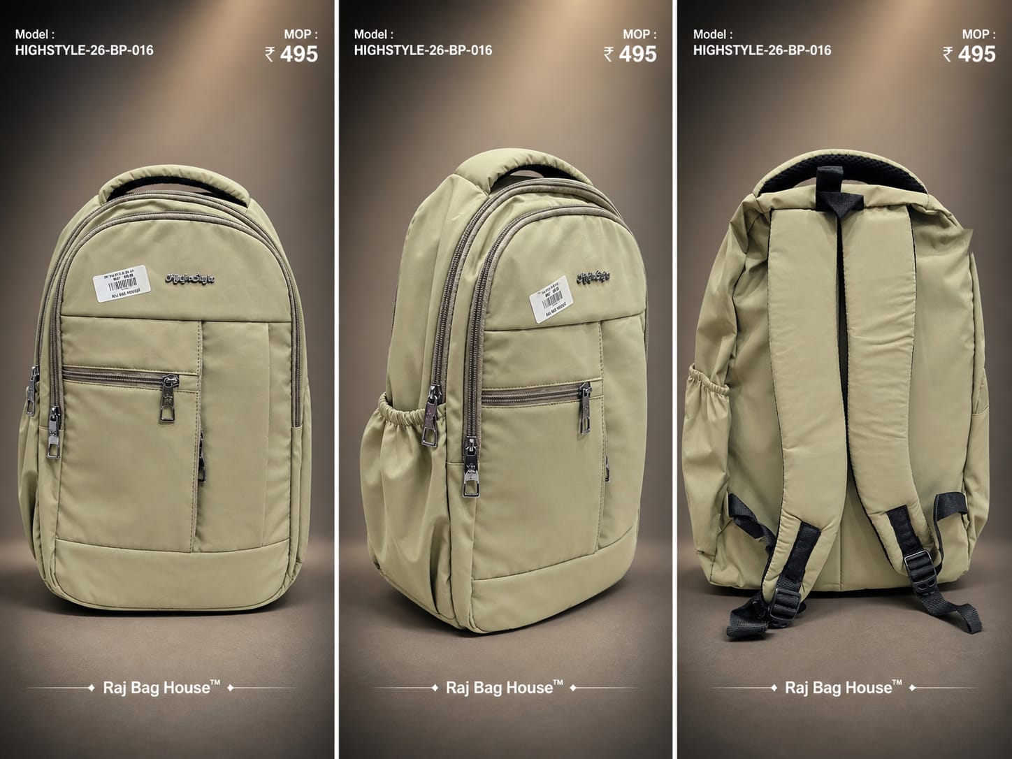 HighStyle 016 Small Backpack – Cream 2