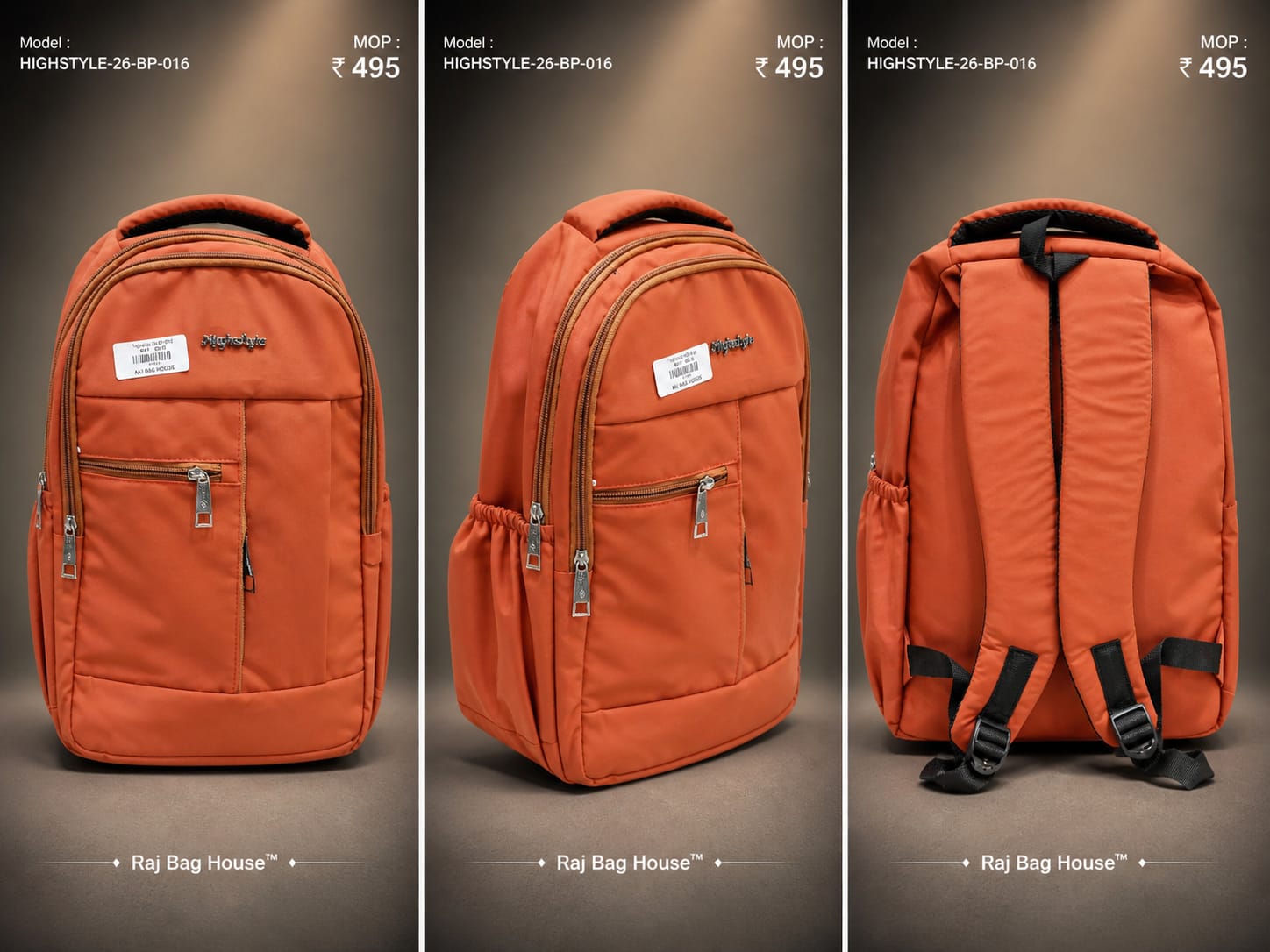 HighStyle 016 Small Backpack – Orange 2