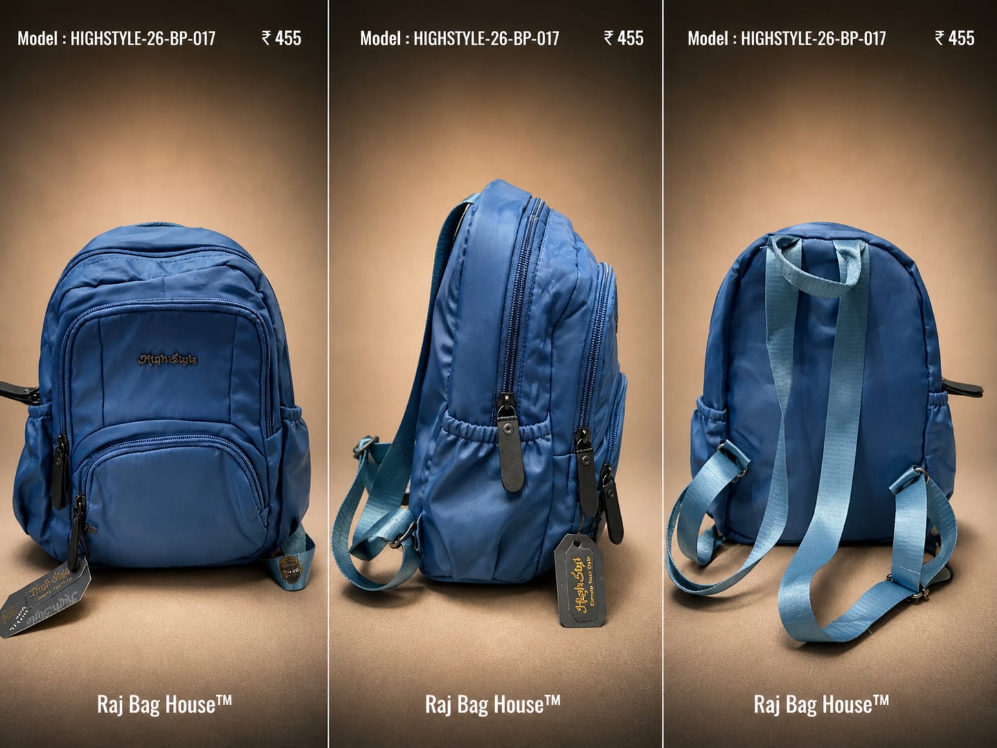 HighStyle 017 Medium Backpack – Blue 2