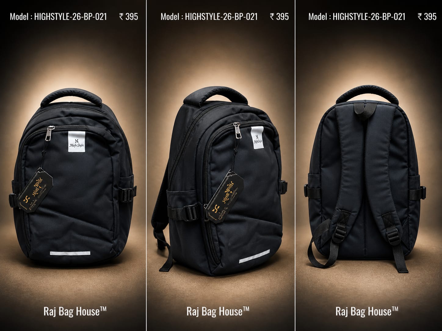 HighStyle Backpack STYLE-26-BP-021 - Black
