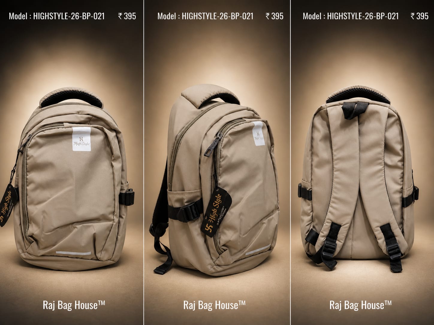 HighStyle Backpack STYLE-26-BP-021 - Cream