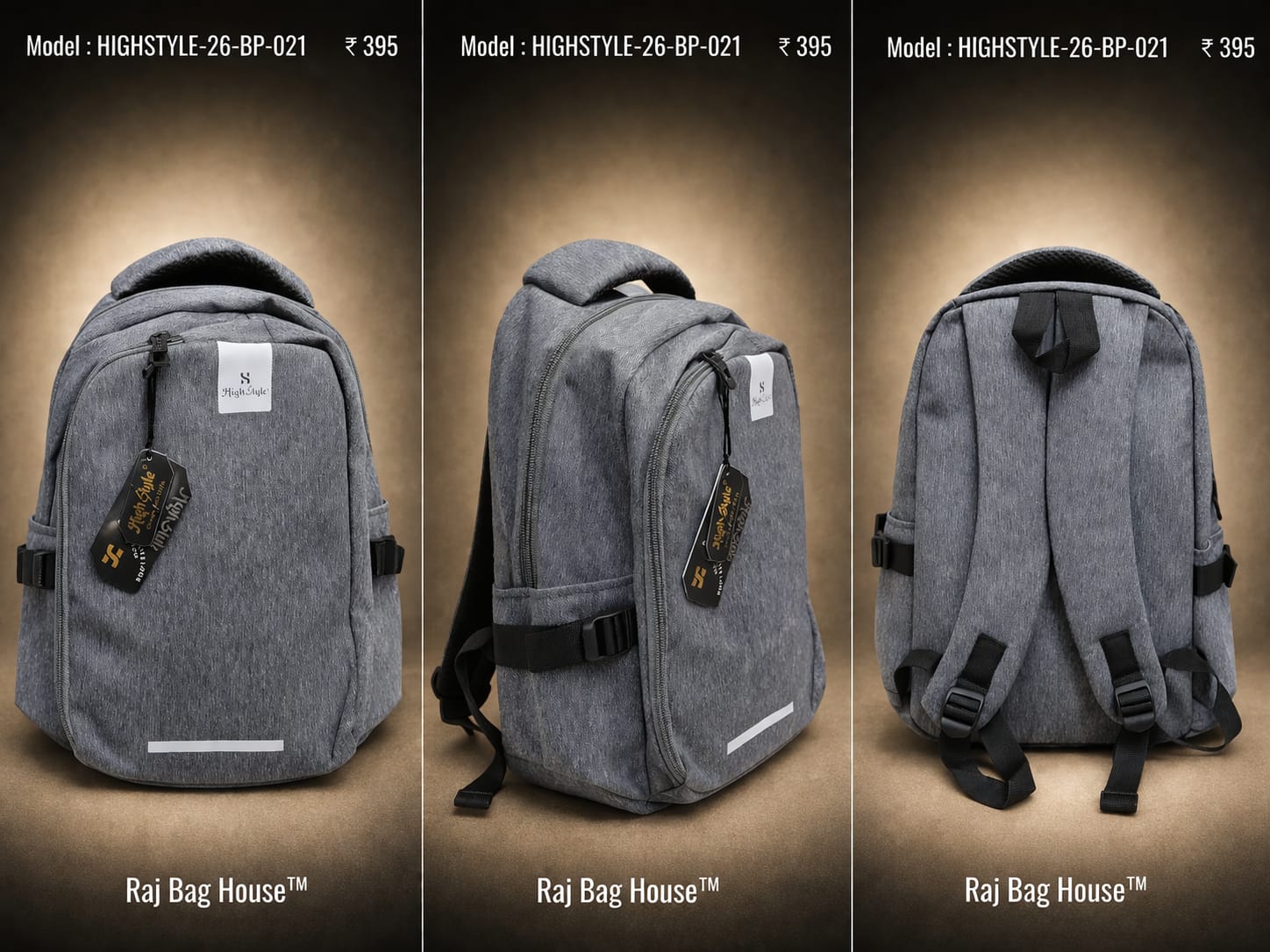HighStyle 021 Small Backpack – Grey 2