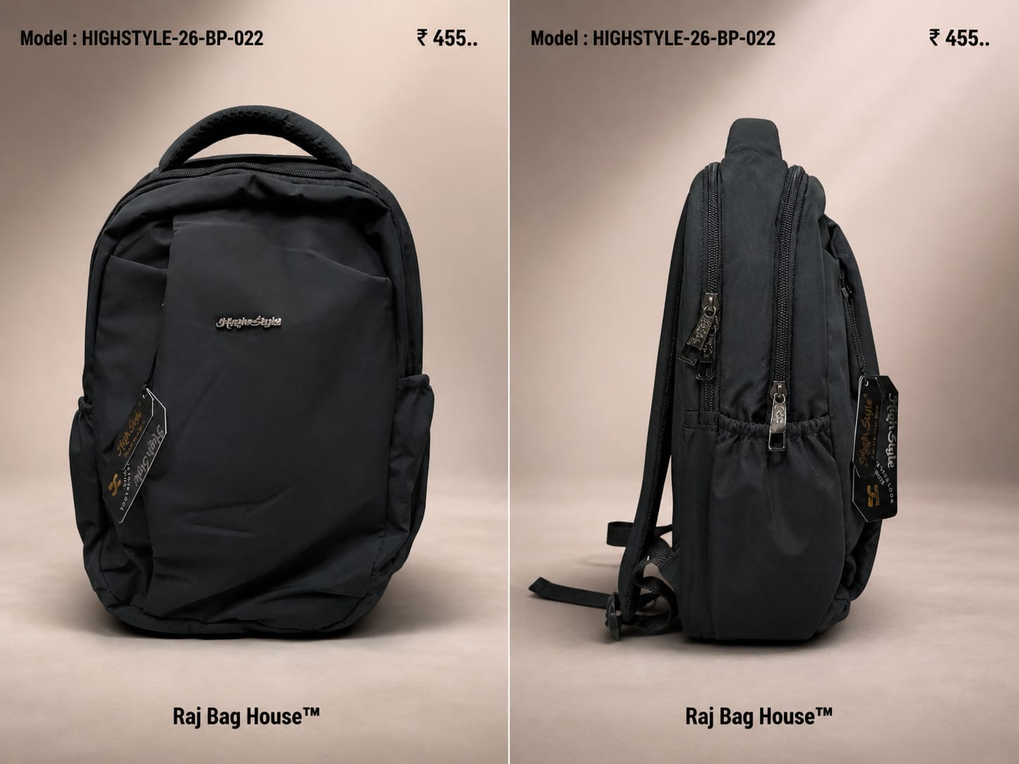 HighStyle Backpack 26-BP-022 - Black