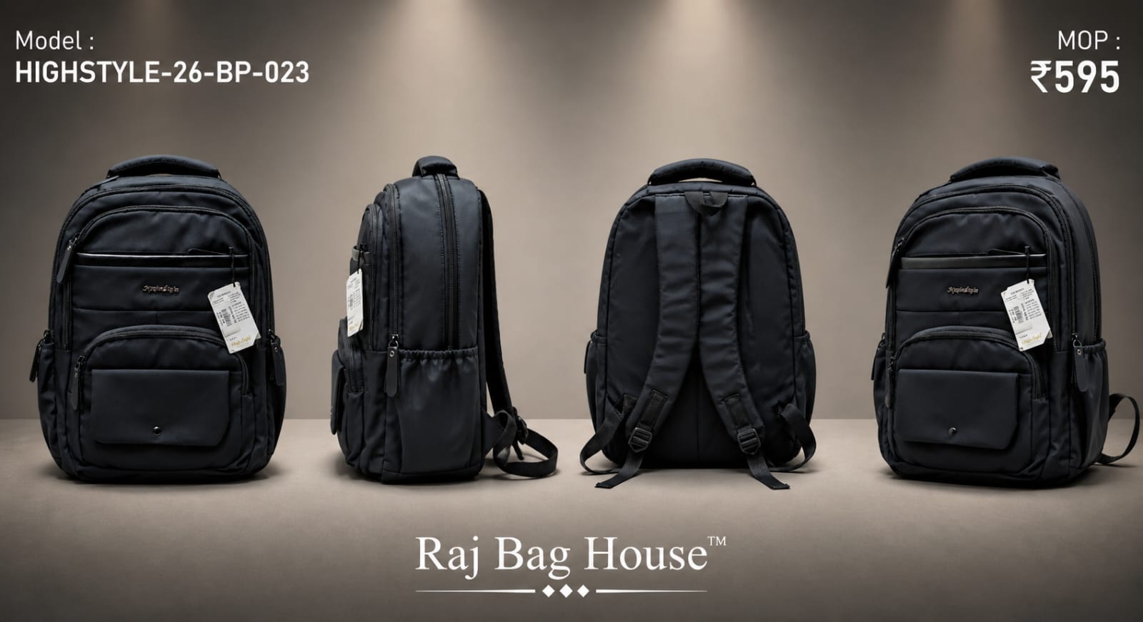 HighStyle Backpack 26-BP-023 - Black