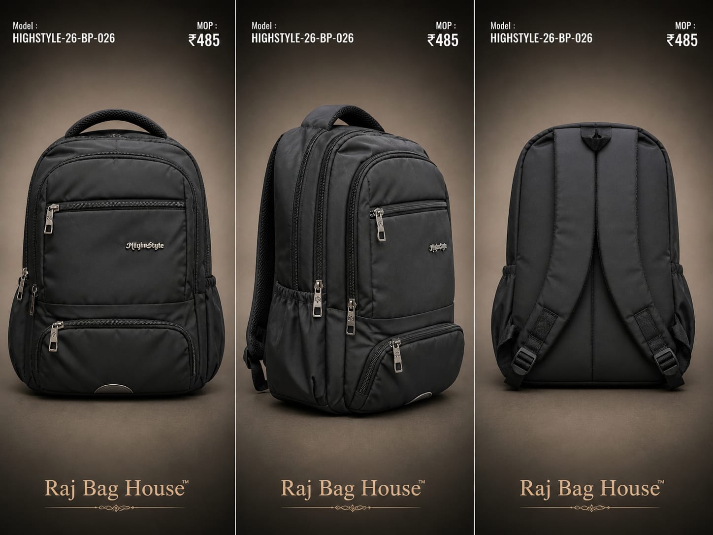 HighStyle Backpack 26-BP-026 - Black