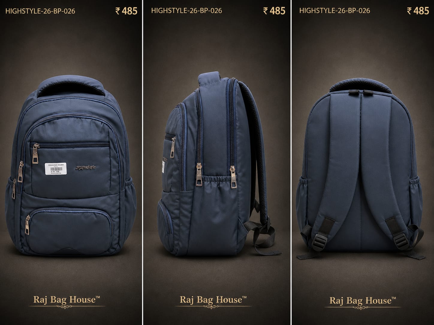 HighStyle B26 026 Navyblue Large Backpack – Navy Blue 2