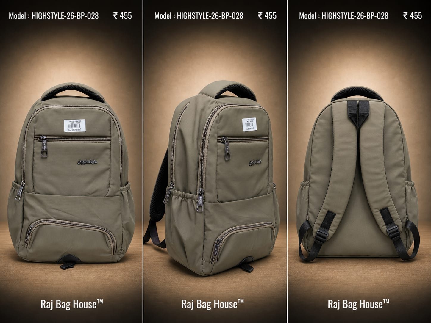 HighStyle 028 Small Backpack – Cream 2