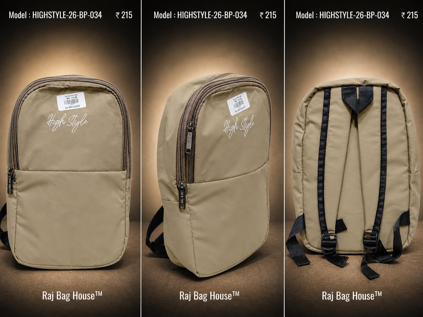 HighStyle Backpack STYLE-26-BP-034 - Cream