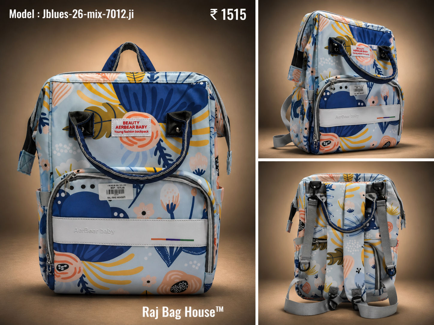 J-Blues Mix 7012.j 1 Medium Backpack – Light Blue Multicolour 2