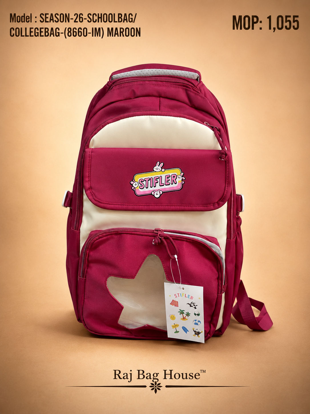 Season School Bag 8660-IM - Maroon