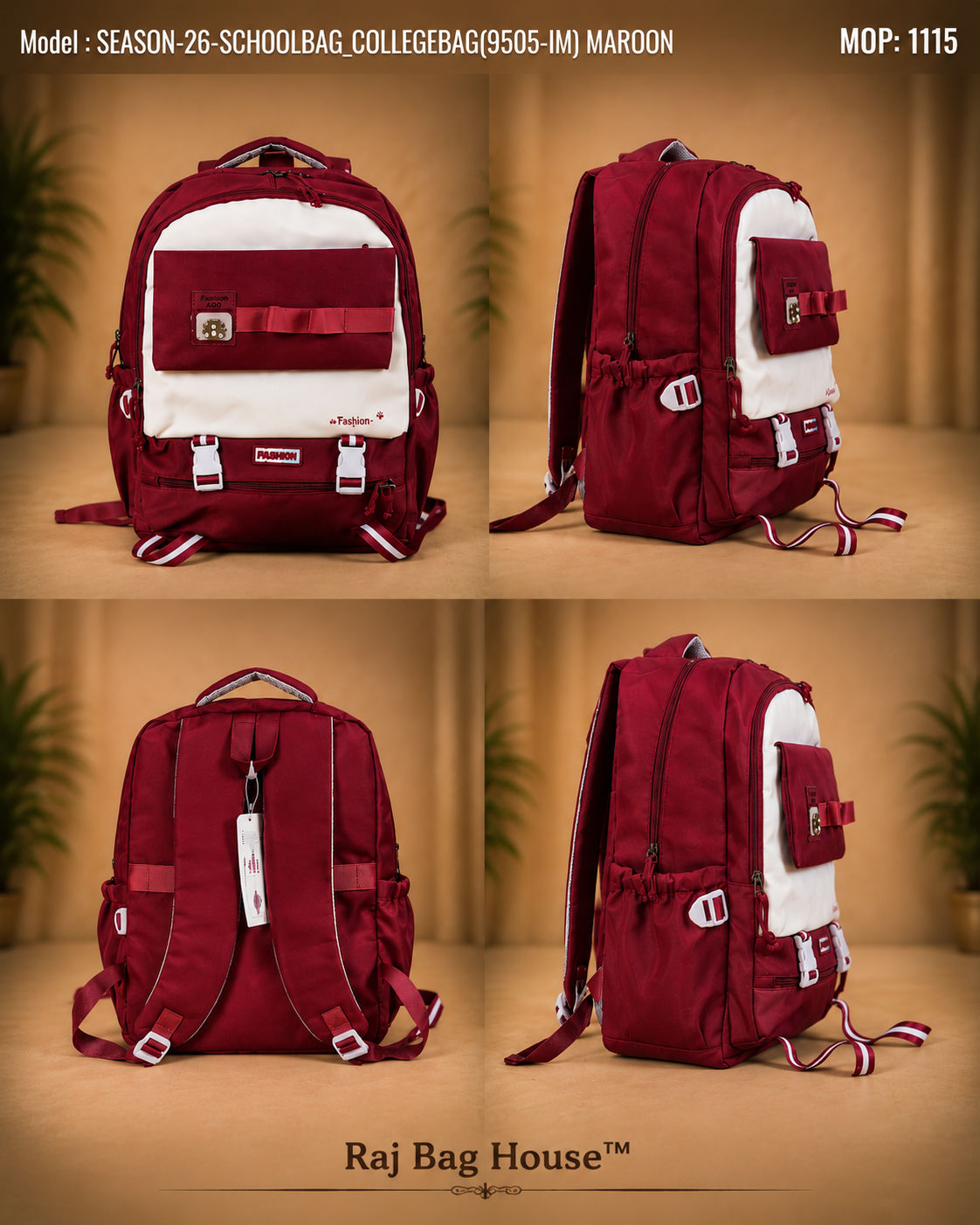 Season School Bag 9505-IM - Maroon