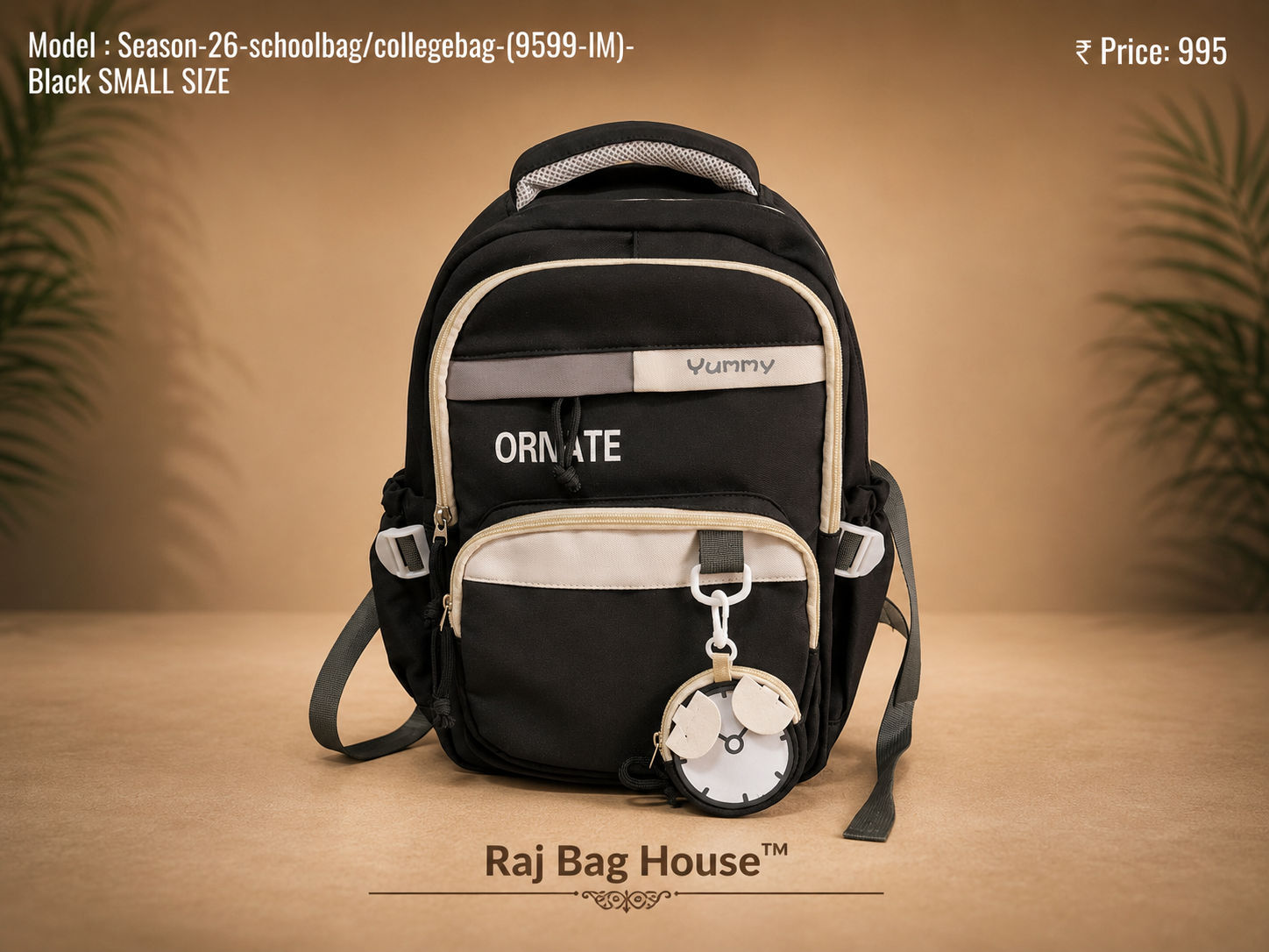 Season School Bag 9599-IM - Black