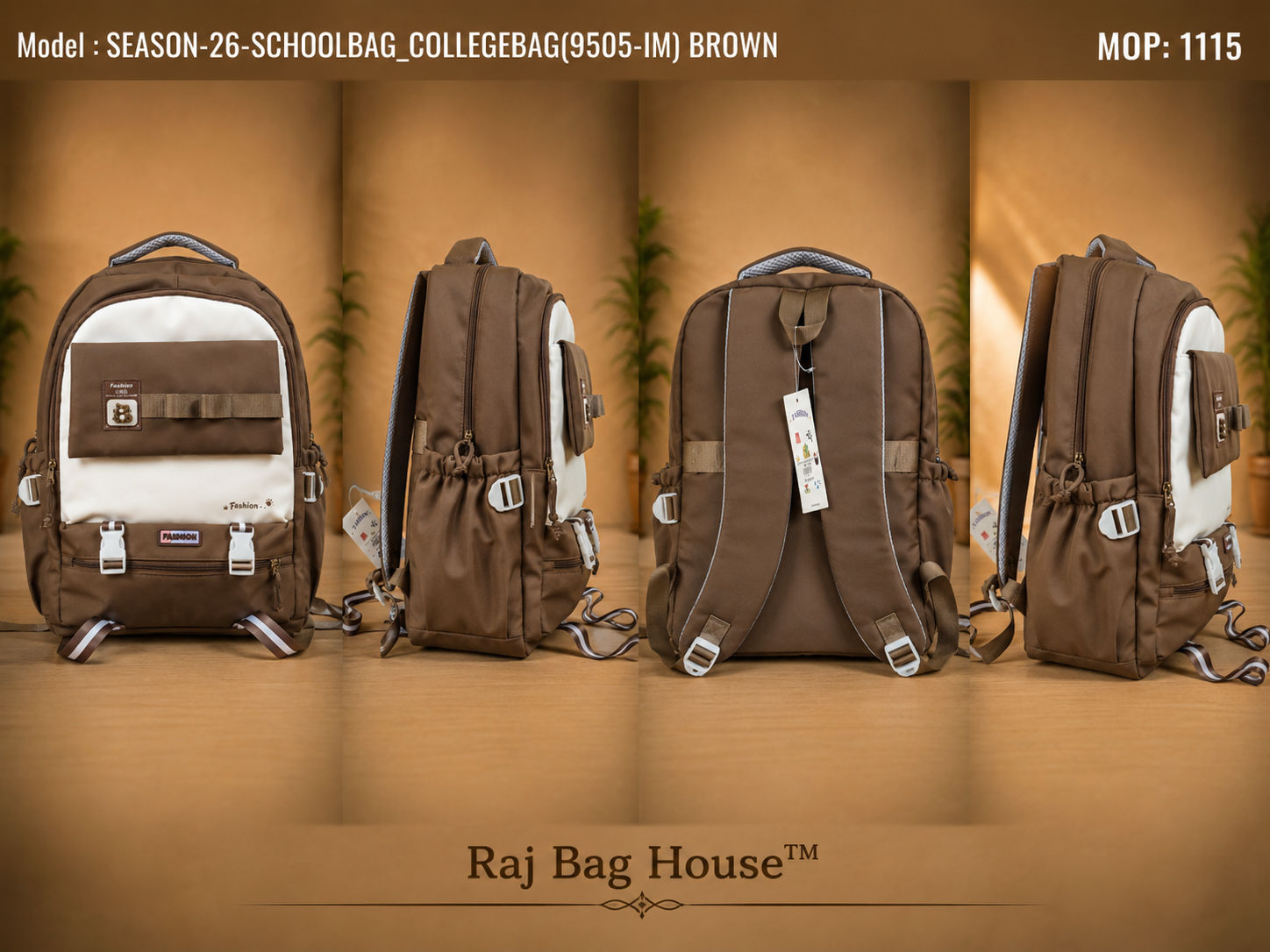 Season School Bag 9505-IM - Brown