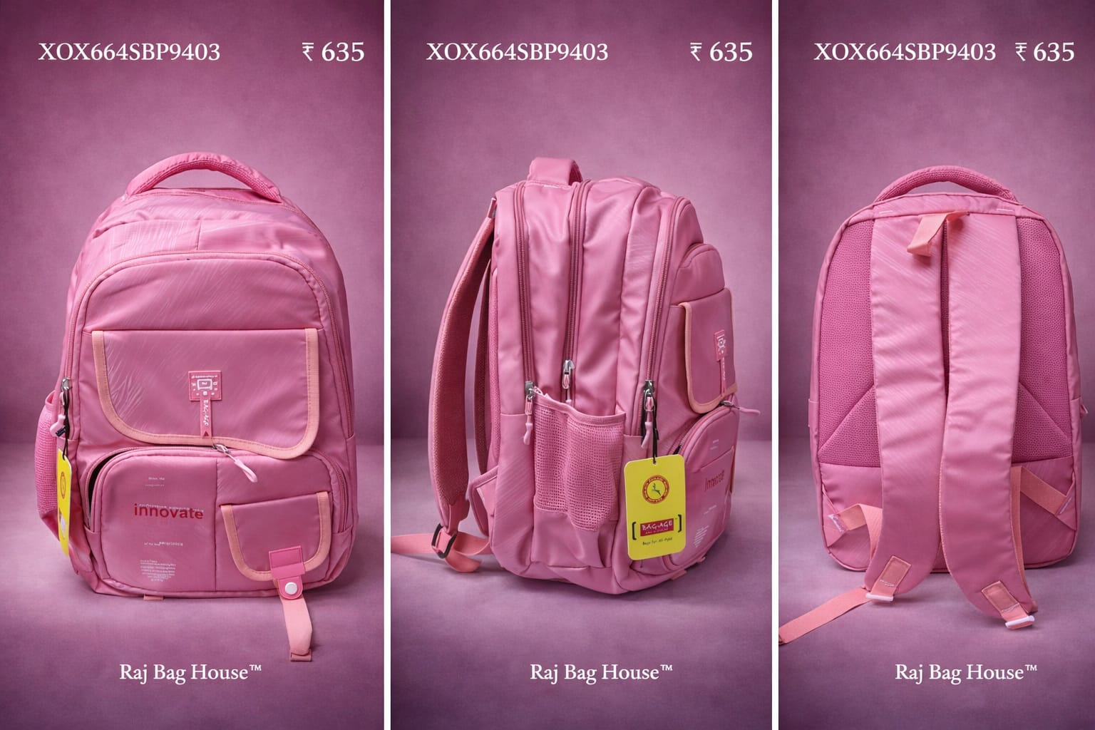 Baggage 9403 Pitch Large School Backpack – Pink 2